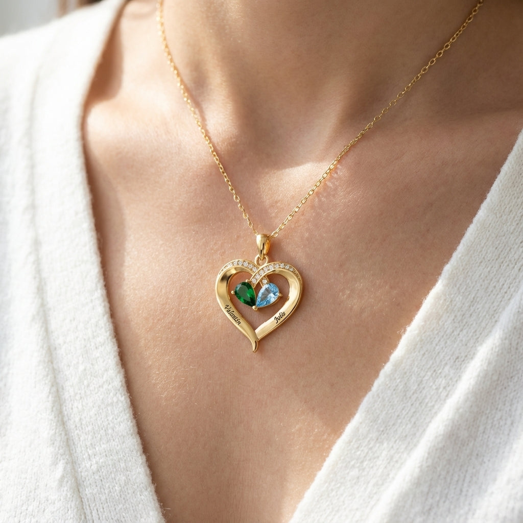 Colar com Nome "Entwined Hearts"