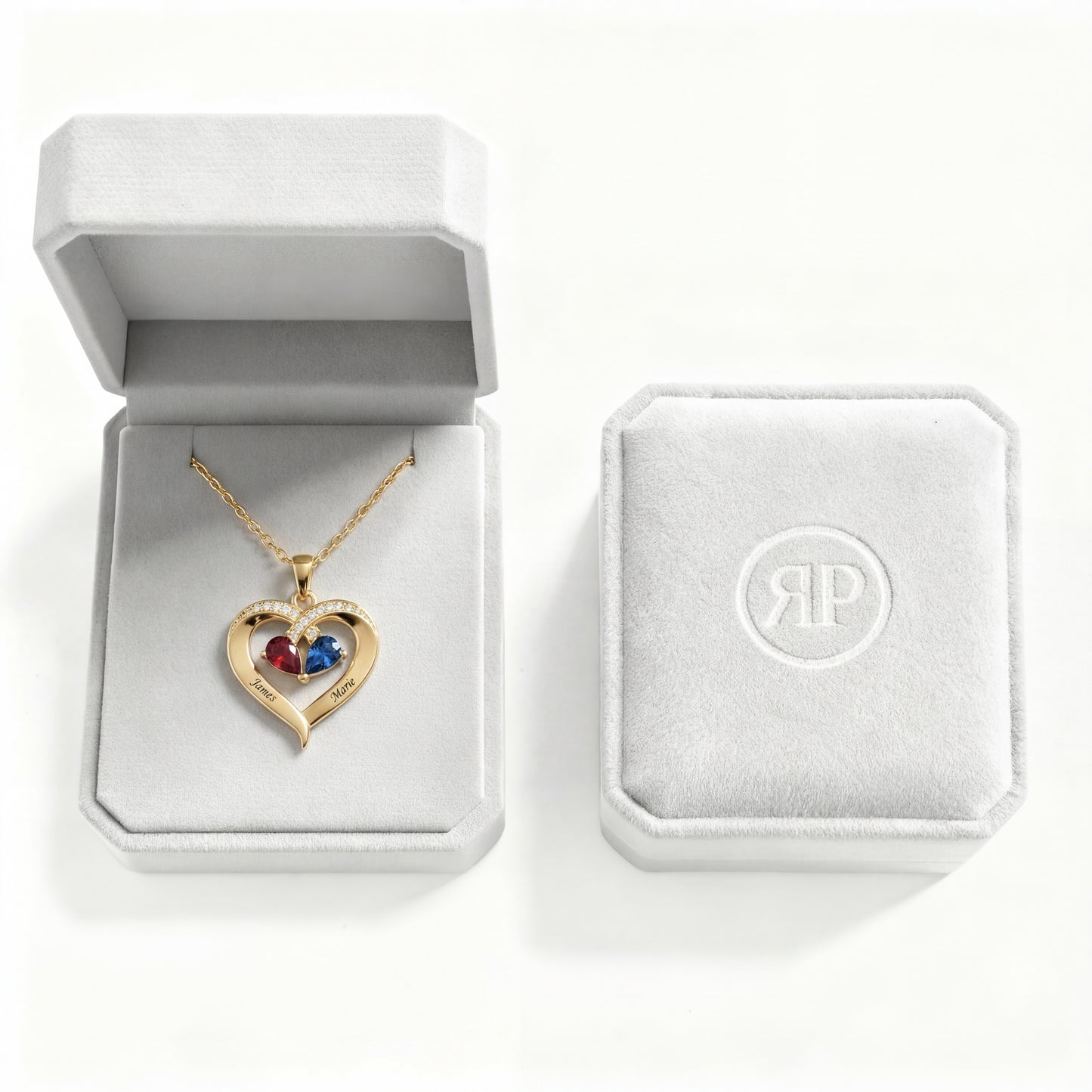 Colar com Nome "Entwined Hearts"