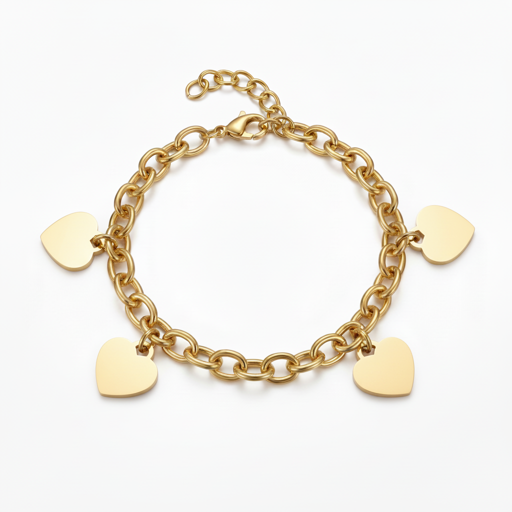 Pulseira Inicial "Custom Hearts"