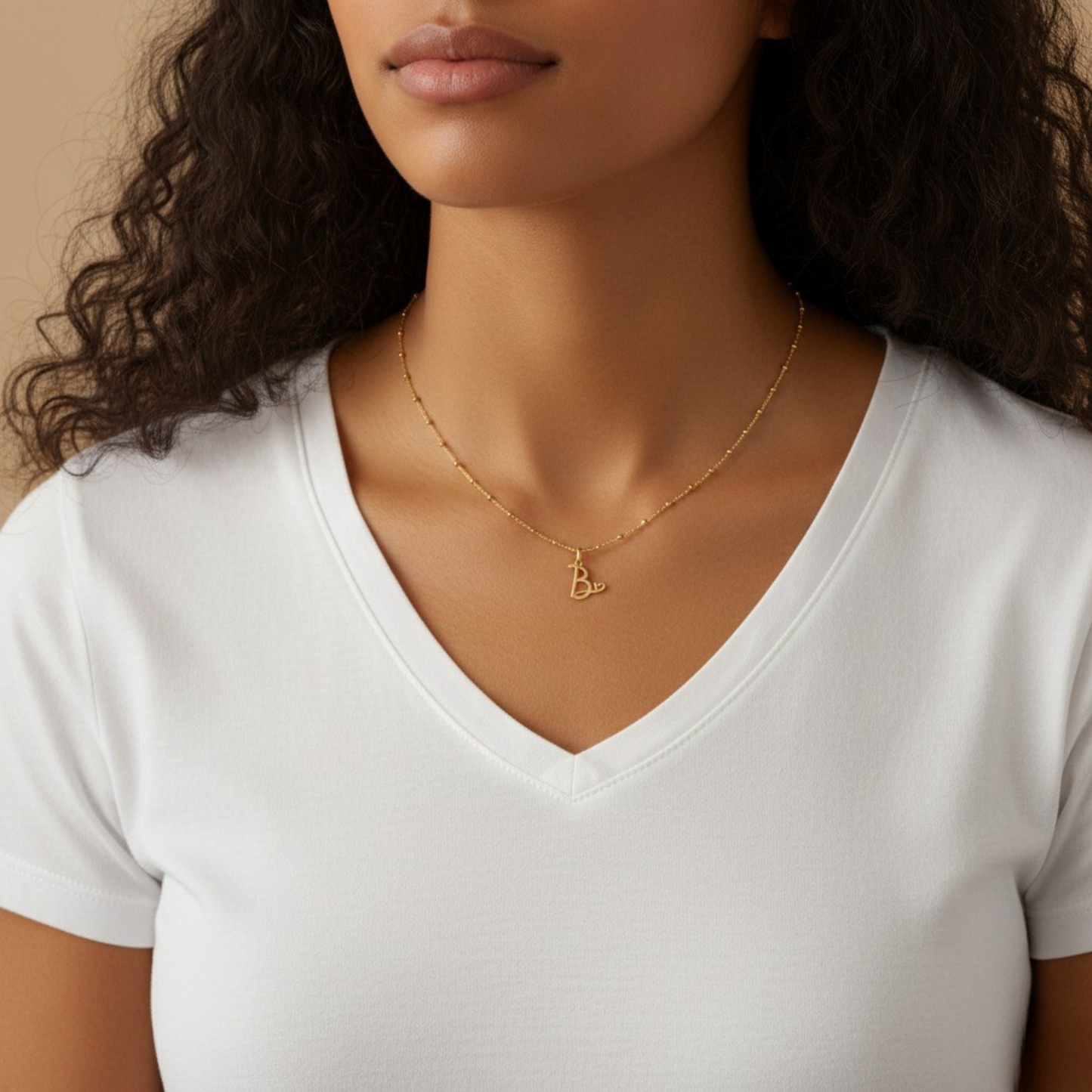 Colar Inicial "Coração Amor"