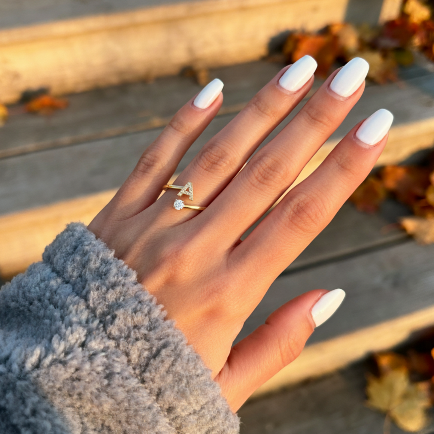 Anel Ajustável com Inicial "Clássico"