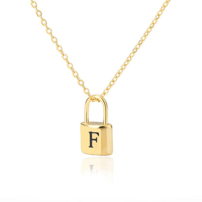 Colar Inicial "Fechadura Dourada"