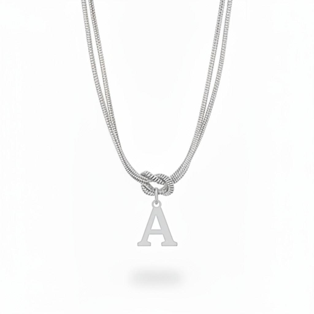 Colar Inicial "Alphabet Knot"
