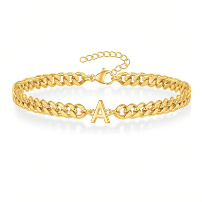 Pulseira Inicial "Curb Letter"