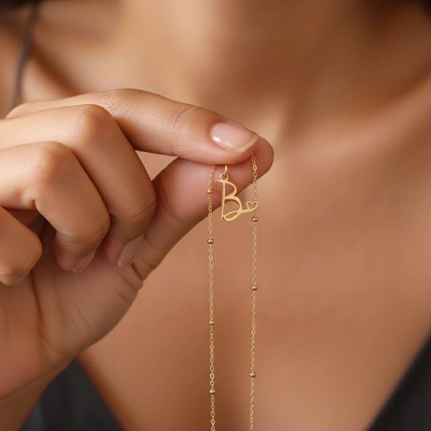 Colar Inicial "Coração Amor"