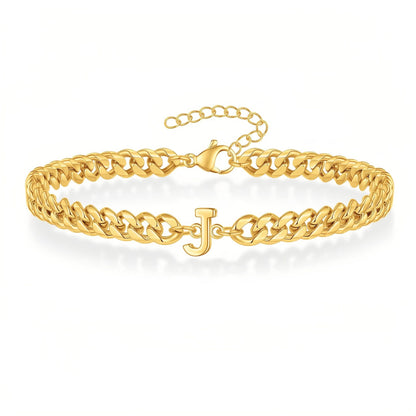 Pulseira Inicial "Curb Letter"