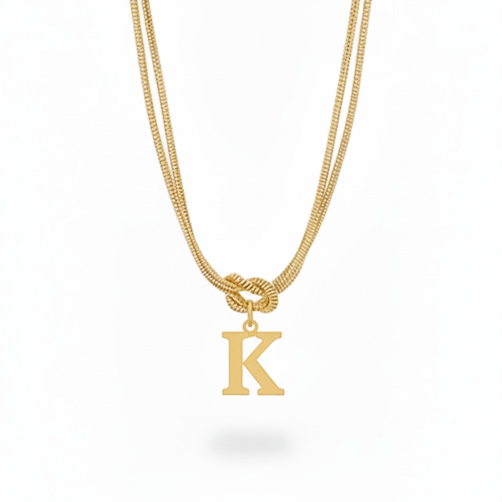 Colar Inicial "Alphabet Knot"