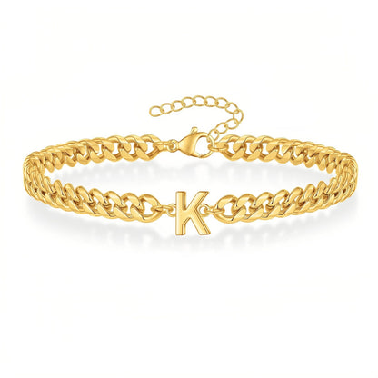 Pulseira Inicial "Curb Letter"