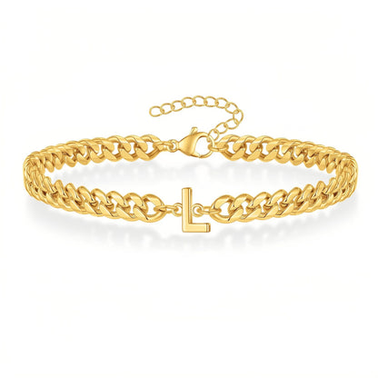 Pulseira Inicial "Curb Letter"