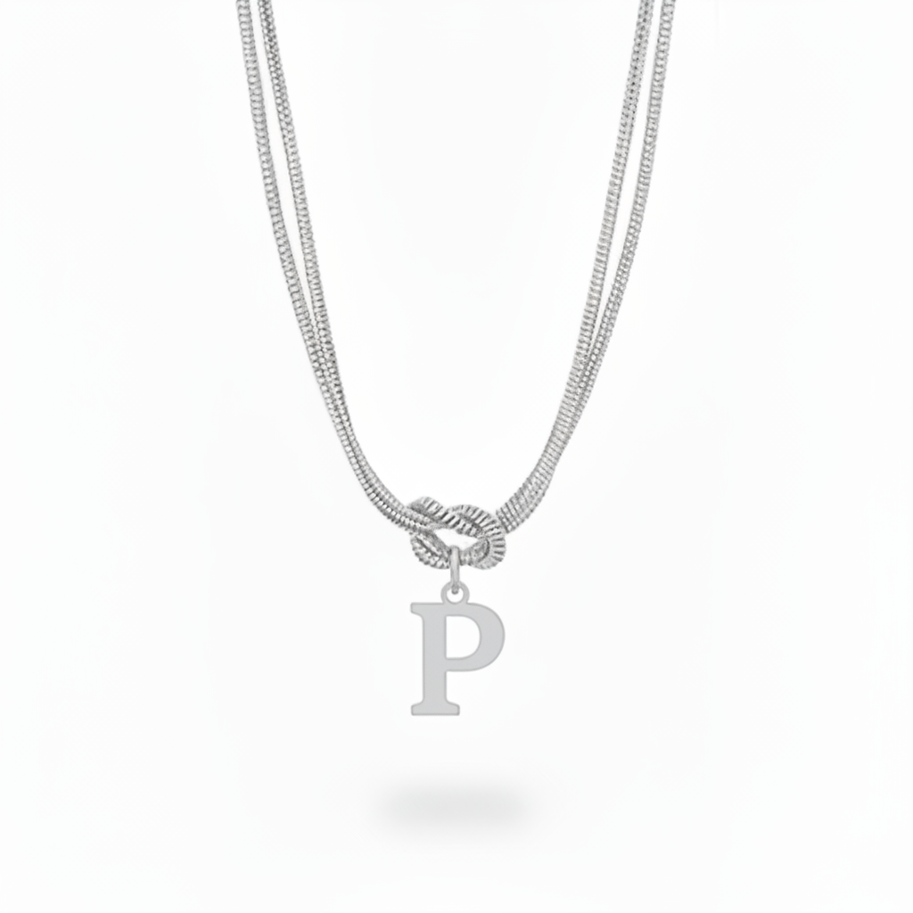 Colar Inicial "Alphabet Knot"