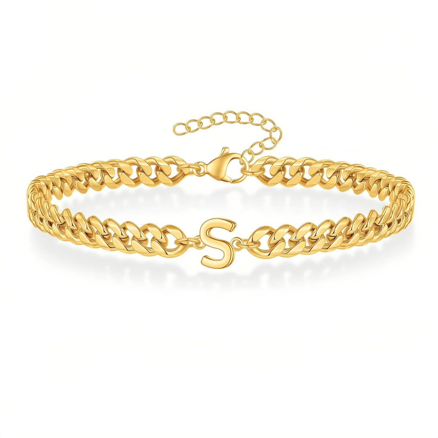 Pulseira Inicial "Curb Letter"