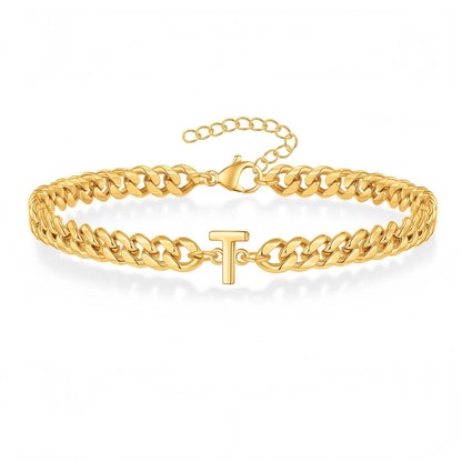 Pulseira Inicial "Curb Letter"