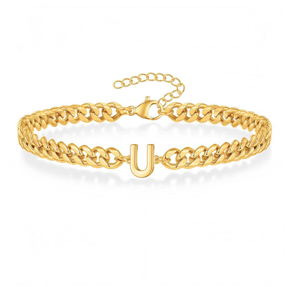 Pulseira Inicial "Curb Letter"
