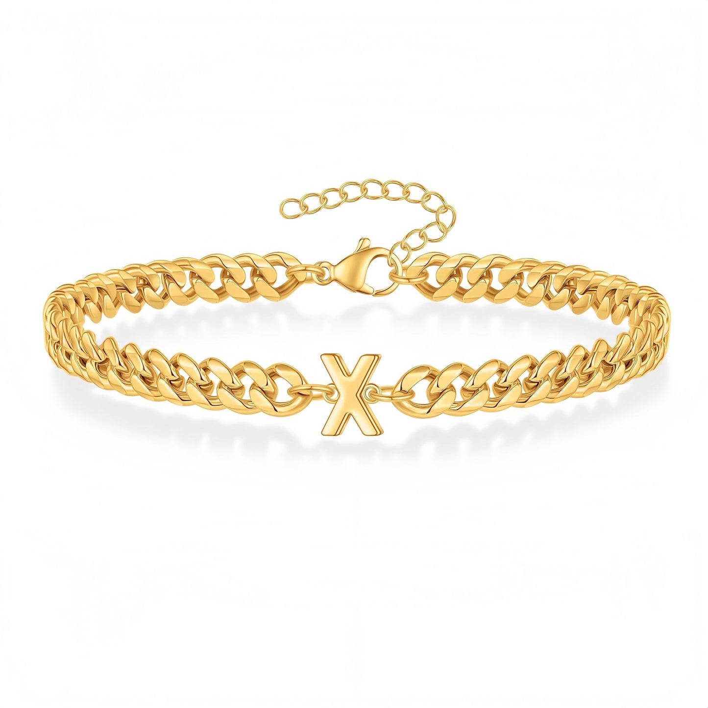 Pulseira Inicial "Curb Letter"