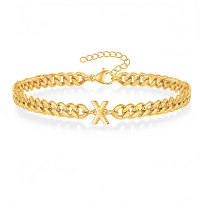 Pulseira Inicial "Curb Letter"