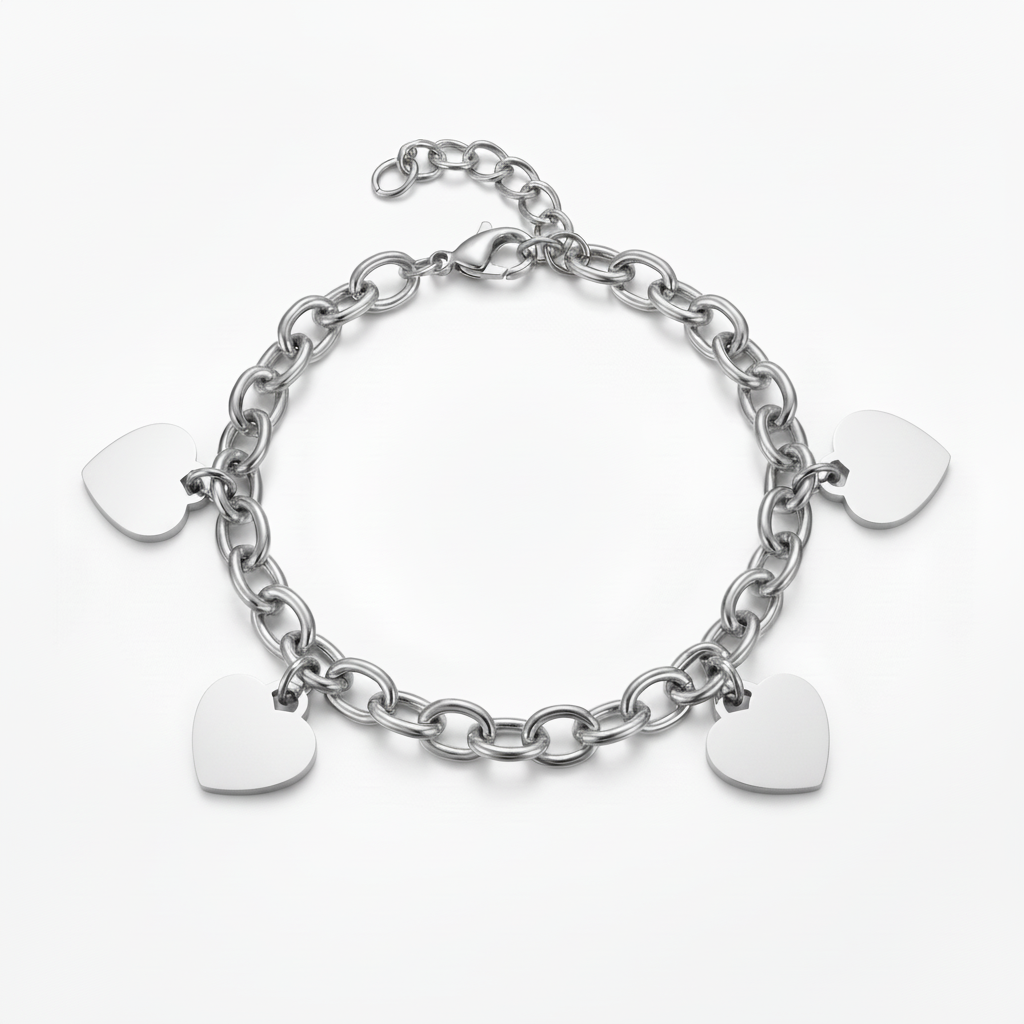 Pulseira Inicial "Custom Hearts"