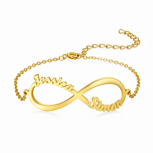 Pulseira com Nome "Laço Eterno"