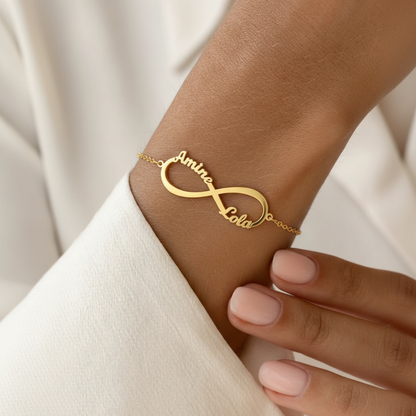 Pulseira com Nome "Laço Eterno"
