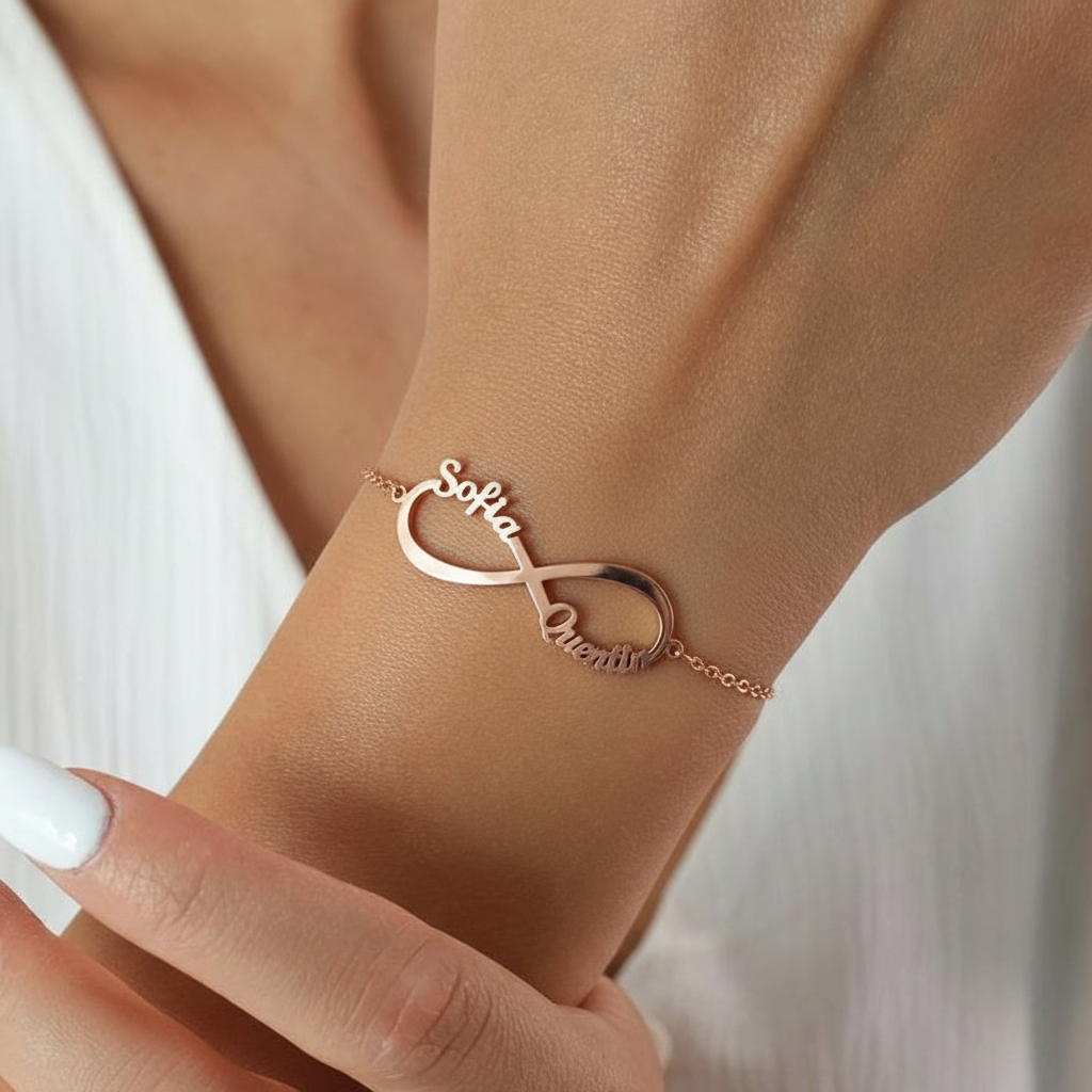 Pulseira com Nome "Laço Eterno"