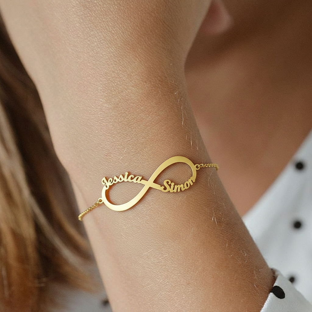 Pulseira com Nome "Laço Eterno"