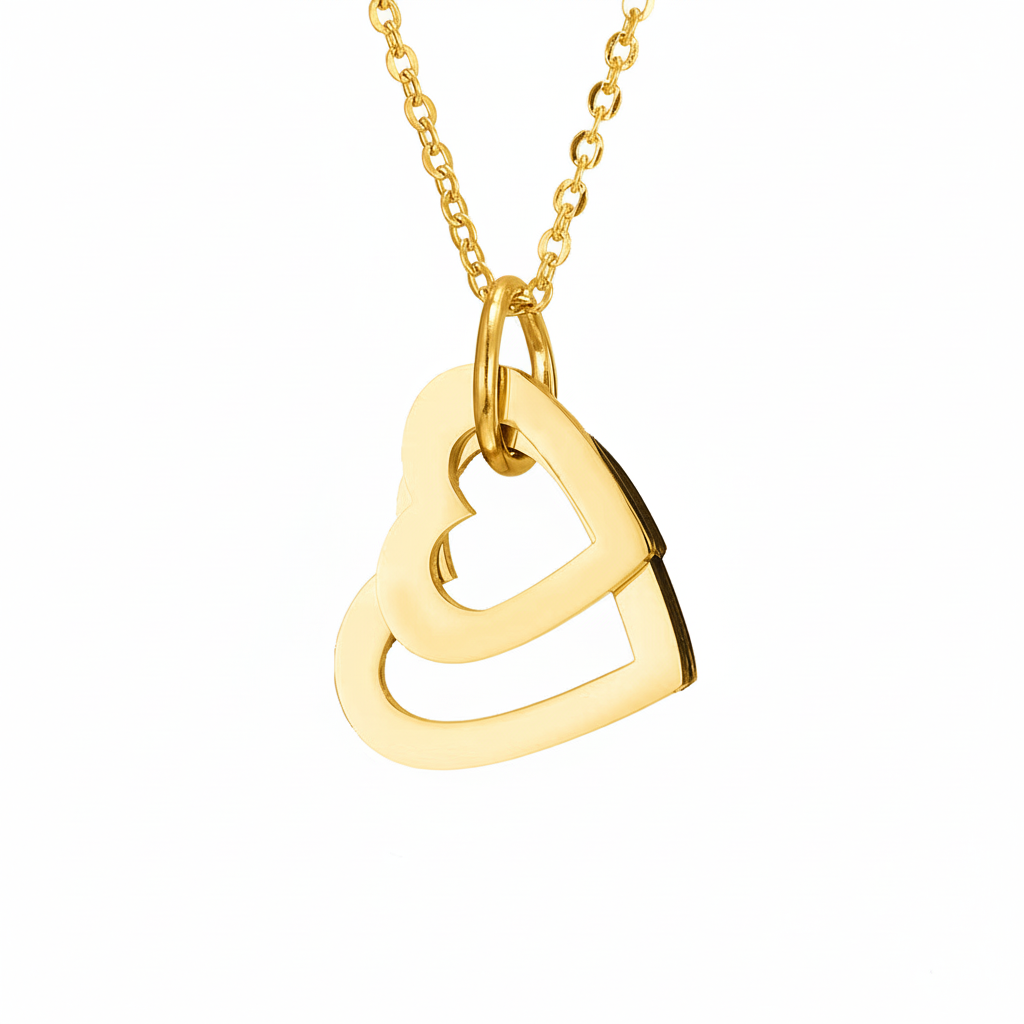 Colar com Nome "Nested Hearts"