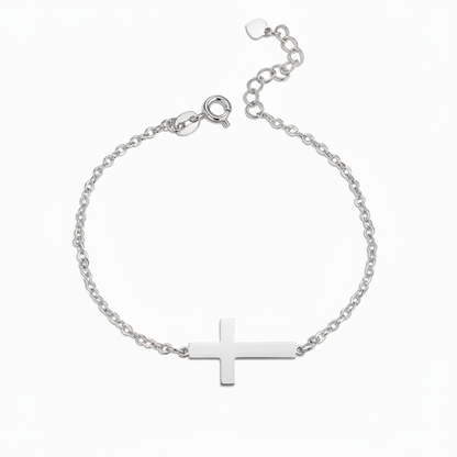 Pulseira com Nome "Sideways Cross"