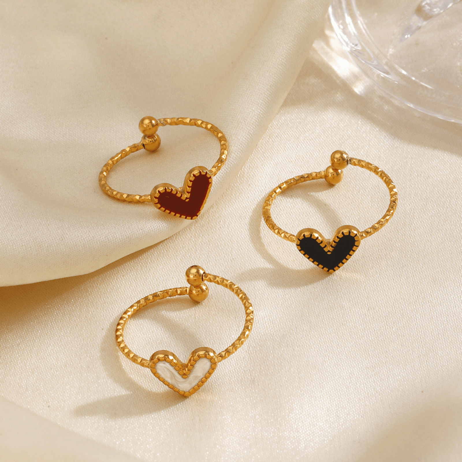 RICCARDI - BAGUE AJUSTABLE "Luna Heart" - Riccardi