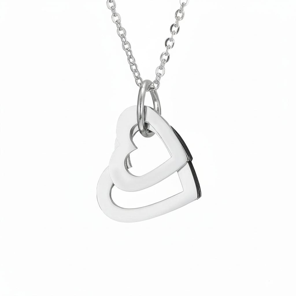 Colar com Nome "Nested Hearts"