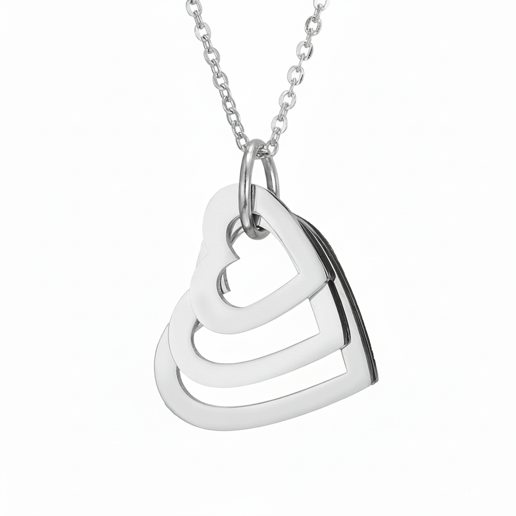 Colar com Nome "Nested Hearts"